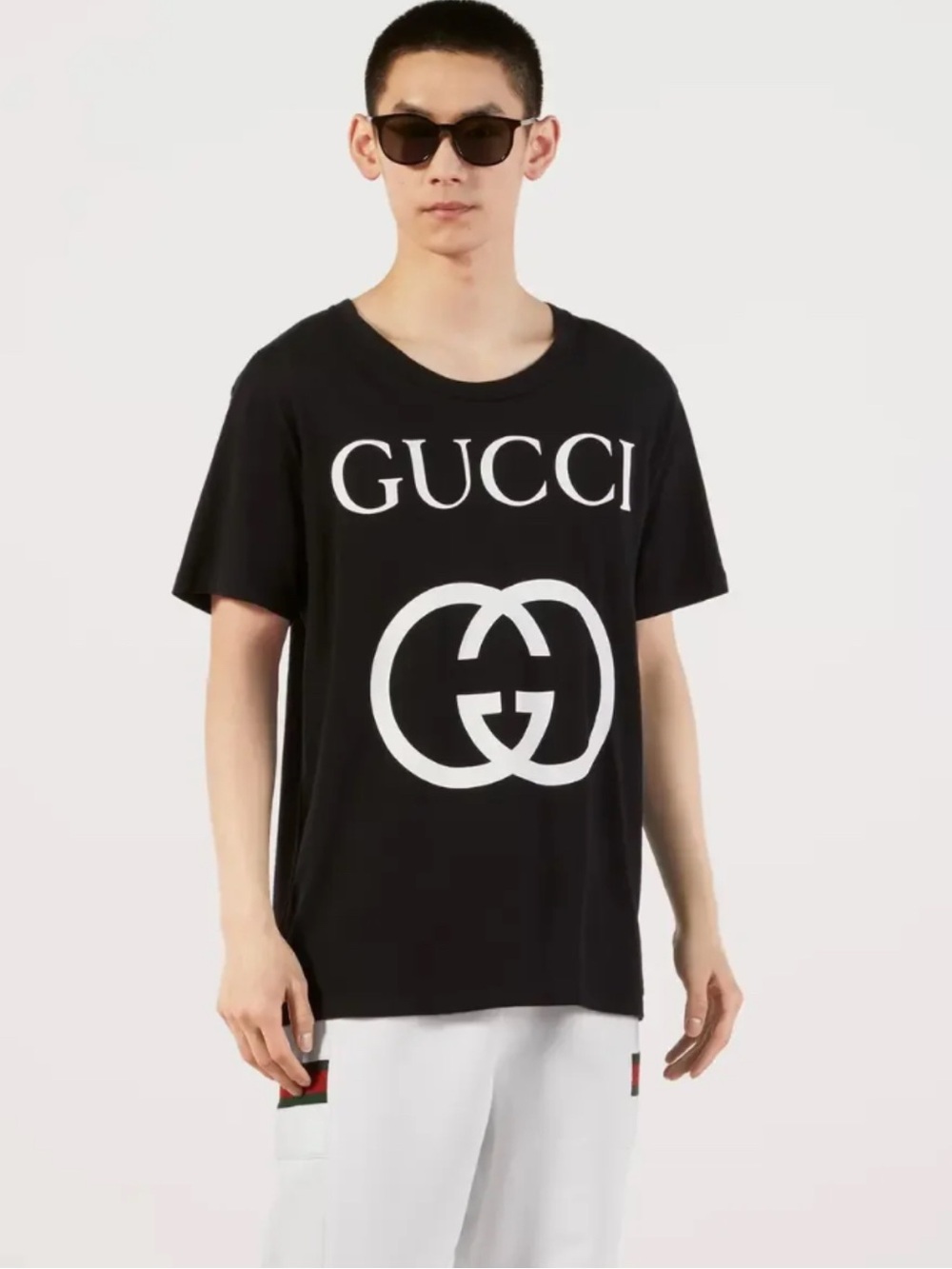GUCCI Black Logo Crewneck T-Shirt for Men/Women XXXL - Picture 5 of 9